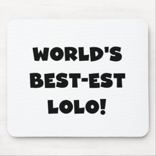 Black Text Best-est Lolo T-shirts and Gifts Mouse Mat