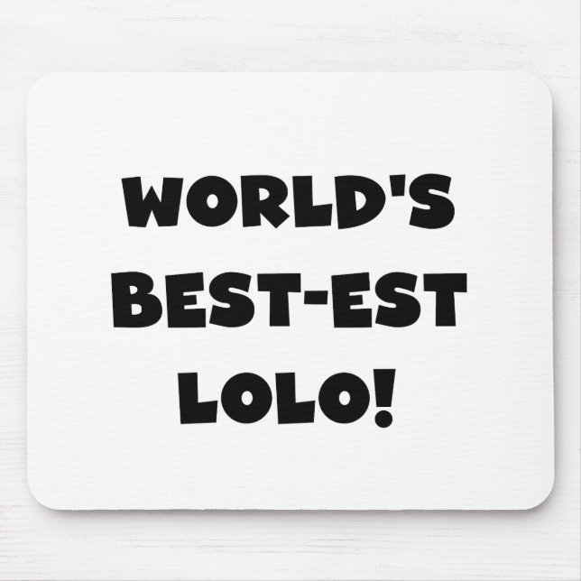 Black Text Best-est Lolo T-shirts and Gifts Mouse Mat (Front)