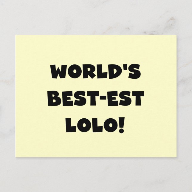 Black Text Best-est Lolo T-shirts and Gifts Postcard (Front)