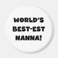 Black Text Best-est Nanna T-shirts and Gifts