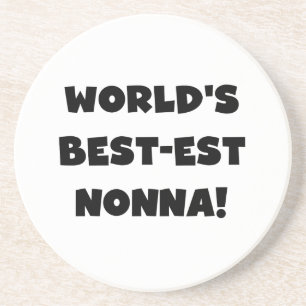 Black Text Best-est Nonna T-shirts and Gifts Coaster