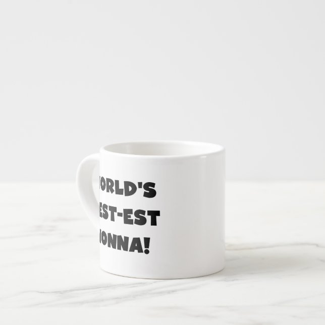 Black Text Best-est Nonna T-shirts and Gifts Espresso Cup (Front Left)