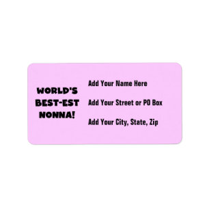 Black Text Best-est Nonna T-shirts and Gifts Label