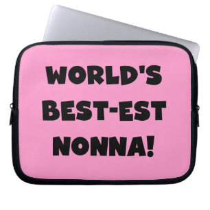 Black Text Best-est Nonna T-shirts and Gifts Laptop Sleeve