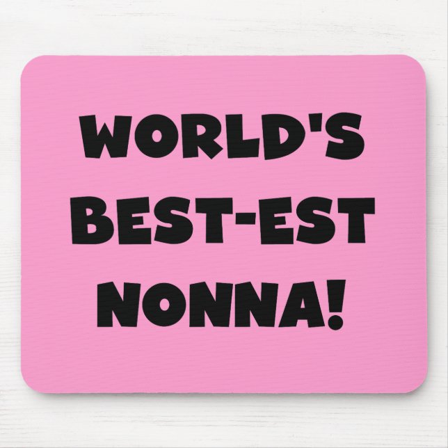 Black Text Best-est Nonna T-shirts and Gifts Mouse Mat (Front)