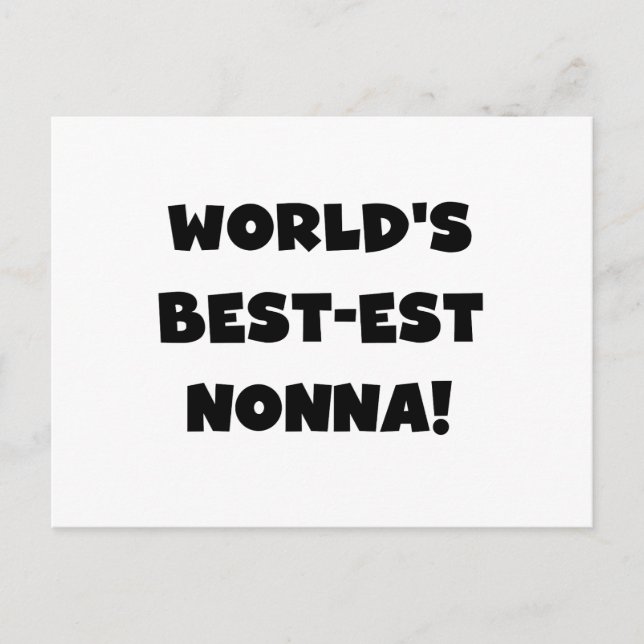 Black Text Best-est Nonna T-shirts and Gifts Postcard (Front)