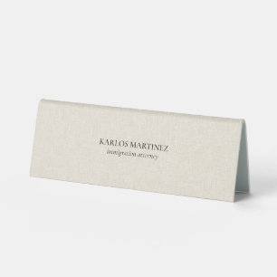 Black Text On Beige Linen Immigration Attorney