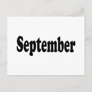 Black Text  September Postcard