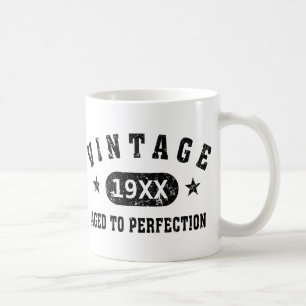 Black Text Vintage Aged to Perfection Mug