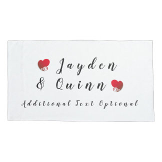 (Black Text) Wedding / Anniversary Pillowcase