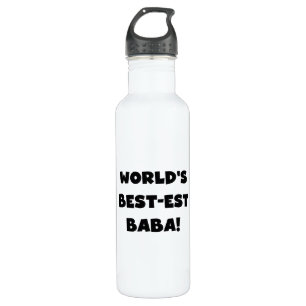Black Text World's Best-est Baba 710 Ml Water Bottle