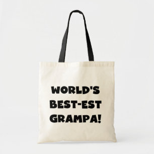 Black Text World's Best-est Grampa T-shirts Gifts Tote Bag