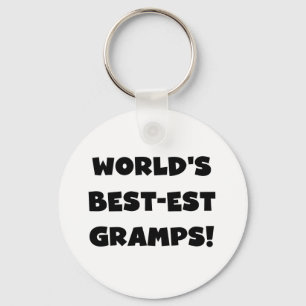 Black Text World's Best-est Gramps Gifts Key Ring