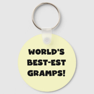 Black Text World's Best-est Gramps Gifts Key Ring