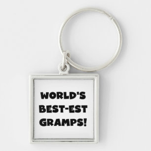 Black Text World's Best-est Gramps Gifts Key Ring
