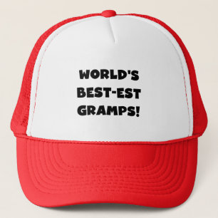 Black Text World's Best-est Gramps Gifts Trucker Hat