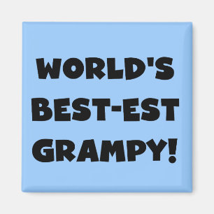 Black Text World's Best-est Grampy Gifts Magnet