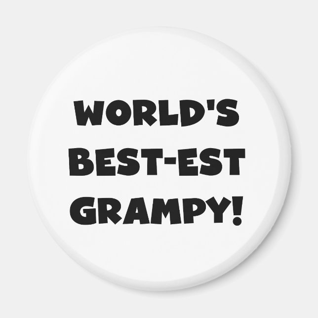 Black Text World's Best-est Grampy Gifts Magnet (Front)