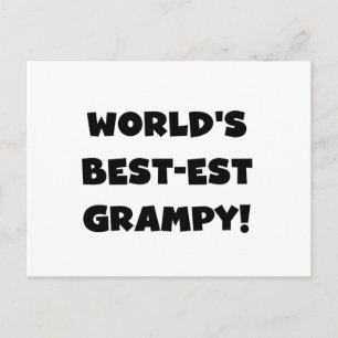Black Text World's Best-est Grampy Gifts Postcard