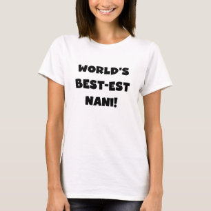 Black Text World's Best-est Nani T-shirts and Gift