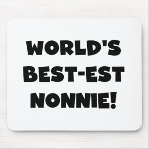 Black Text World's Best-est Nonnie Gifts Mouse Mat