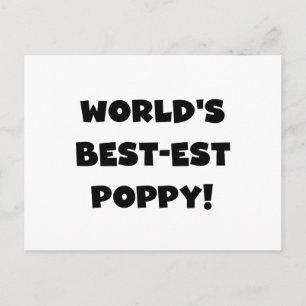 Black Text World's Best-est Poppy Gifts Postcard