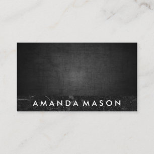Black Texture Black Slate Marble Business Card