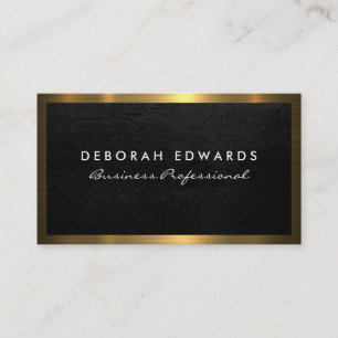 Black Texture   Gold Metallic Shine Business Card