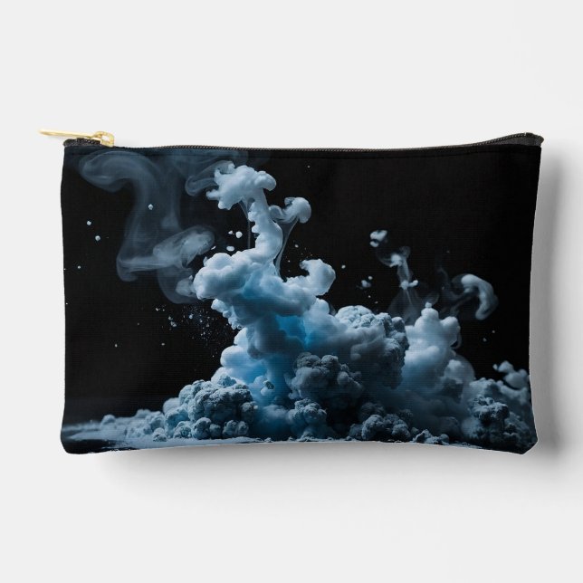 Black & Tha Smoke Abstract Accessory Pouch (Front)