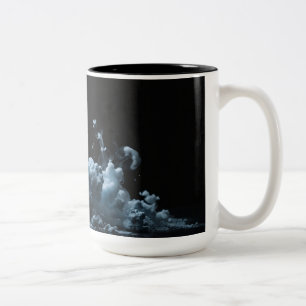Black & Tha Smoke Abstract Two-Tone Coffee Mug