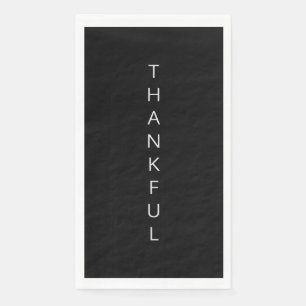 Black Thankful Napkin