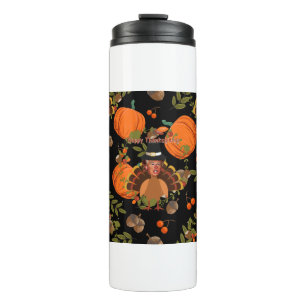 black thanksgiving trump turkey thermal tumbler