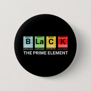 Black The Prime Element Black History 6 Cm Round Badge