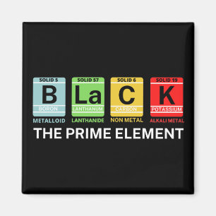 Black The Prime Element Black History Magnet