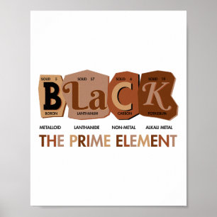 Black The Prime Element Black History Month Period Poster