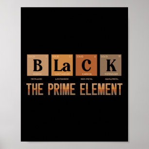 Black The Prime Element Black History Month Period Poster