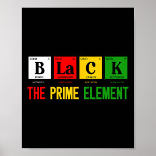 Black The Prime Element Black History Month Period Poster