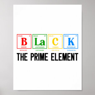 Black The Prime Element Black History Month Period Poster