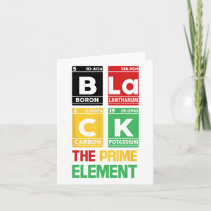 Black The Prime Element Periodic Table Black Histo Card