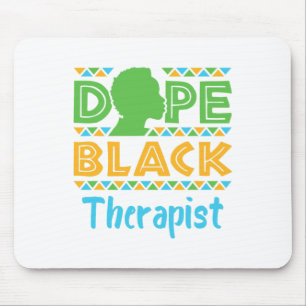 Black Therapist Mental Health Counseling Psycholog Mouse Mat