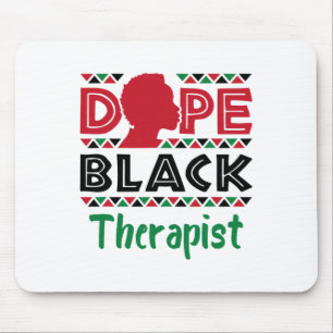 Black Therapist Mental Health Psychology Counselin Mouse Mat