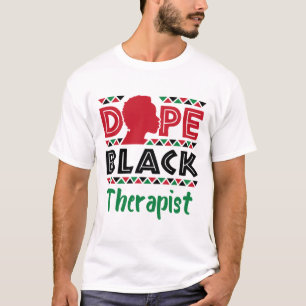 Black Therapist Mental Health Psychology Counselin T-Shirt
