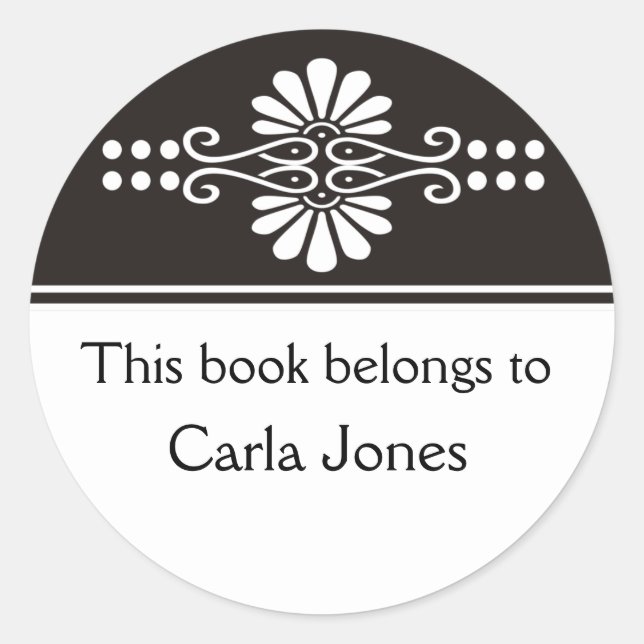 Black This Book Belongs To Labels (Front)