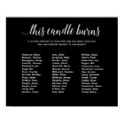 Black This Candle Burns Class Reunion Memorial