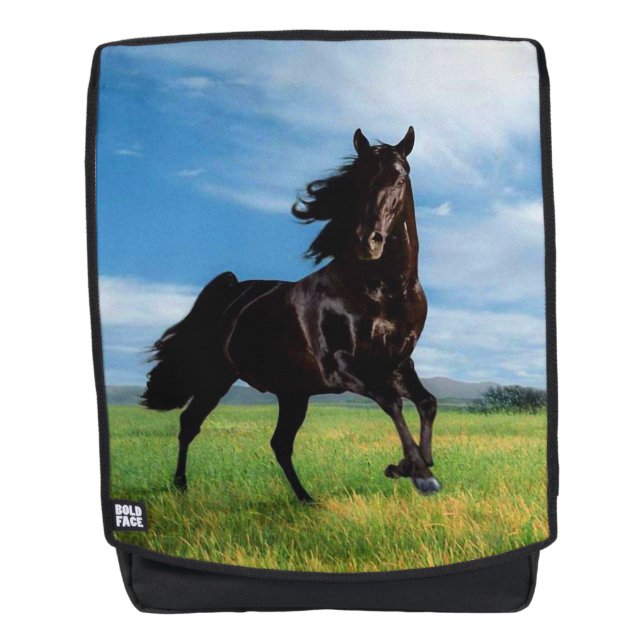 Black Thoroughbred Backpack (Front)