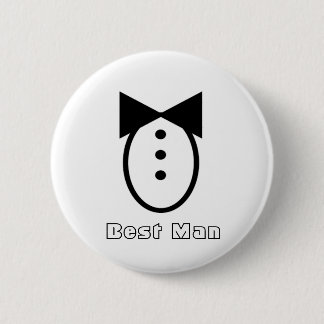 black tie 6 cm round badge