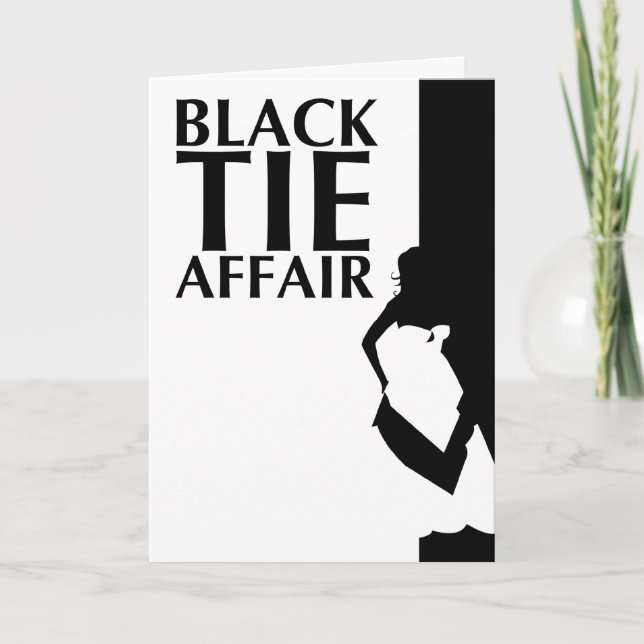 black tie affair : beautiful silhouette invitation (Front)