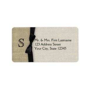 Black Tie and Burlap Label