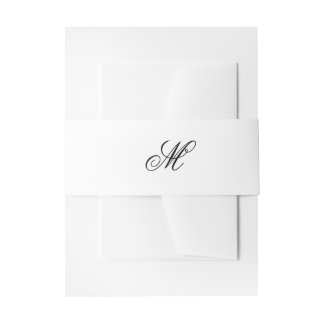 Black Tie | Black White | Belly Band Invitation Belly Band