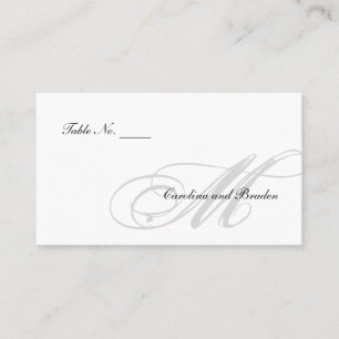 Black Tie   Black White   Escort Card